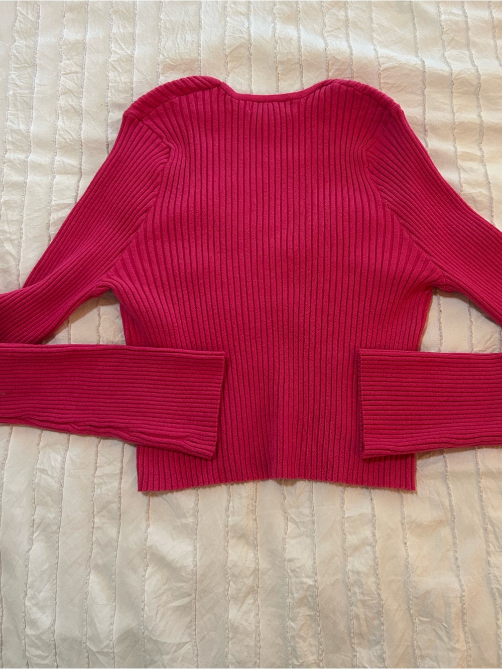 Sincerely Jules Fuchsia Ribbed Knit Top - Picture 4 of 4